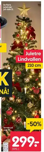 Rusta Juletre Lindvallen tilbud