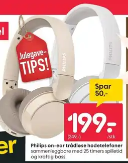 Rusta Philips on-ear trådløse hodetelefoner tilbud
