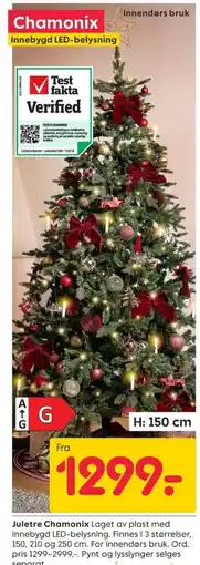 Rusta Juletre Chamonix tilbud