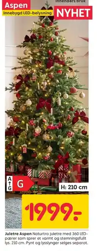 Rusta Juletre Aspen tilbud