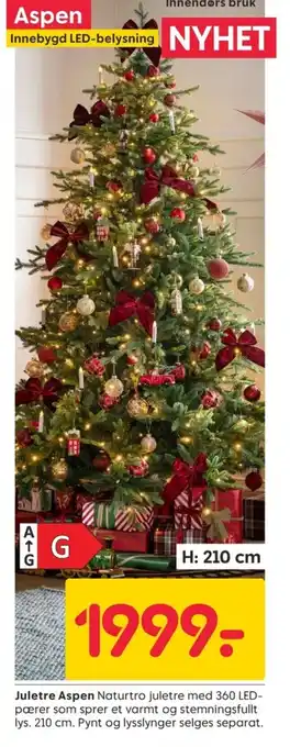 Rusta Juletre Aspen tilbud
