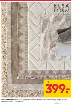 Rusta Elsaform tepper tilbud