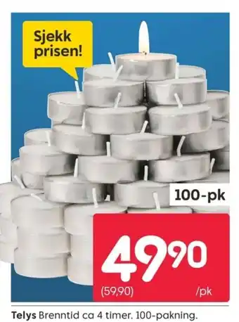Rusta Telys tilbud