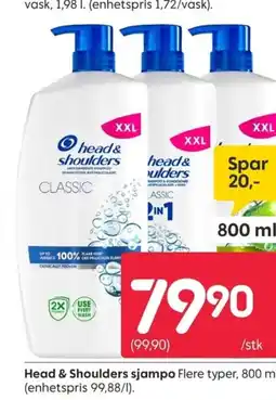 Rusta Head & Shoulders sjampo tilbud