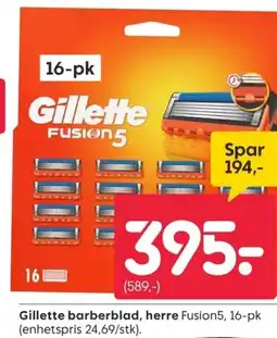 Rusta Gillette barberblad, herre tilbud