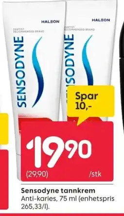 Rusta Sensodyne tannkrem tilbud