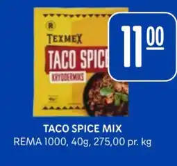 Rema 1000 Taco spice mix tilbud