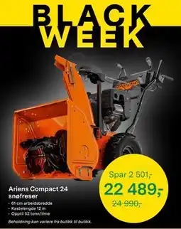 Felleskjøpet Ariens Compact 24 snøfreser, NOK 22489 tilbud