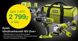 Felleskjøpet Ryobi håndtverkersett 18V One+, NOK 2799 tilbud