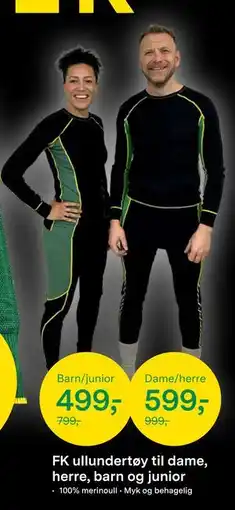 Felleskjøpet FK ullundertøy til dame, herre, barn og junior tilbud