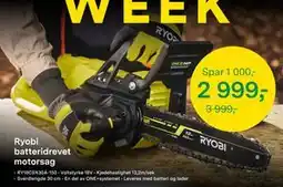 Felleskjøpet Ryobi batteridrevet motorsag, NOK 2999 tilbud