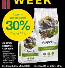 Felleskjøpet Appetitt kattemat Sterilised tilbud