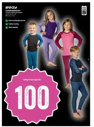 Sport Outlet SUPERUNDERTØY, NOK 100 tilbud