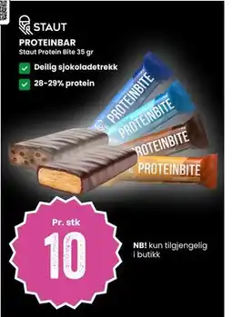Sport Outlet PROTEINBAR, NOK 10 tilbud