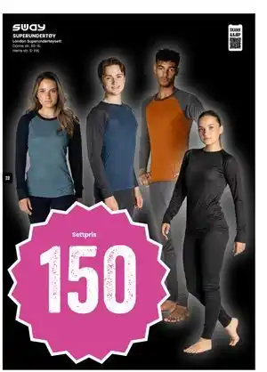 Sport Outlet SUPERUNDERTØY, NOK 150 tilbud