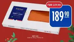 Rema 1000 RØKT LAKS, NOK 189.9 tilbud