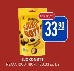 Rema 1000 SJOKONØTT, NOK 33.9 tilbud
