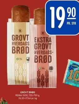 Rema 1000 GROVT BRØD, NOK 19.9 tilbud