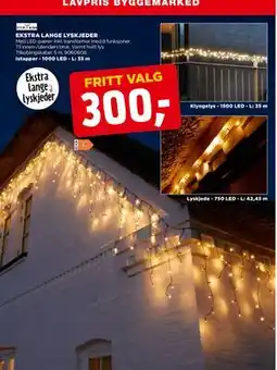 jem & fix EKSTRA LANGE LYSKJEDER, NOK 300 tilbud