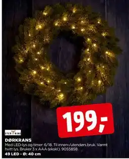 jem & fix DØRKRANS, NOK 199 tilbud