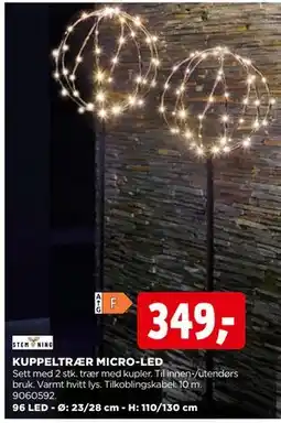 jem & fix KUPPELTRÆR MICRO-LED, NOK 349 tilbud