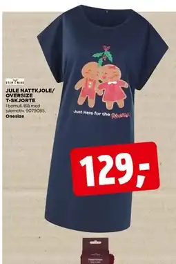 jem & fix JULE NATTKJOLE/ OVERSIZE T-SKJORTE, NOK 129 tilbud