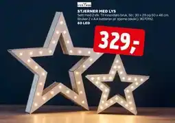 jem & fix STJERNER MED LYS, NOK 329 tilbud