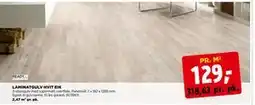 jem & fix LAMINATGULV HVIT EIK, NOK 129 tilbud