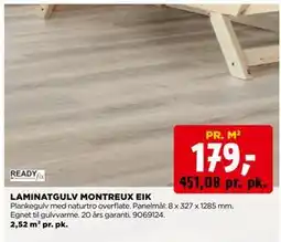 jem & fix LAMINATGULV MONTREUX EIK, NOK 179 tilbud