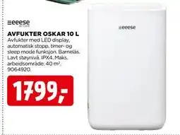 jem & fix AVFUKTER OSKAR 10 L, NOK 1799 tilbud