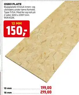 jem & fix OSB3 PLATE tilbud