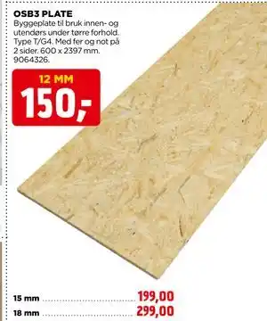 jem & fix OSB3 PLATE tilbud