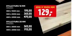 jem & fix HYLLE FURU 28 MM tilbud