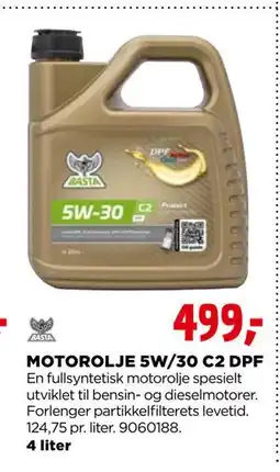 jem & fix MOTOROLJE 5W/30 C2 DPF, NOK 499 tilbud