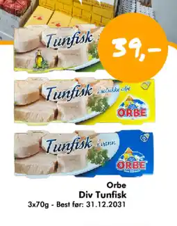 Havaristen ORBE Div tunfisk tilbud