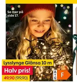 Rusta Lysslynge Glänsa 10 m, NOK 49.9 tilbud