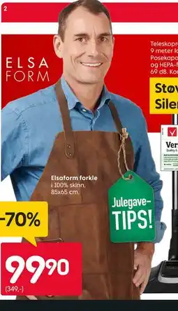 Rusta Elsaform forkle i 100% skinn,, NOK 99.9 tilbud