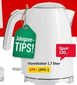 Rusta Vannkoker 1,7 liter, NOK 279 tilbud