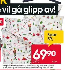 Rusta Sengesett Micro, NOK 69.9 tilbud