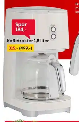Rusta Kaffetrakter 1,5 liter, NOK 315 tilbud