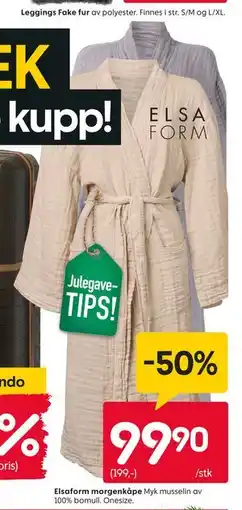 Rusta Elsaform morgenkåpe, NOK 99.9 tilbud