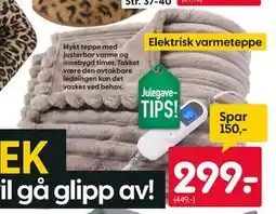 Rusta Elektrisk varmeteppe, NOK 299 tilbud