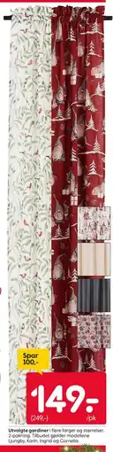 Rusta Utvalgte gardiner, NOK 149 tilbud