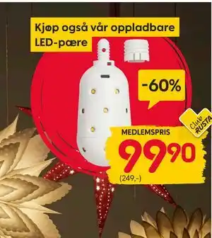 Rusta LED-pære, Medlemspris tilbud