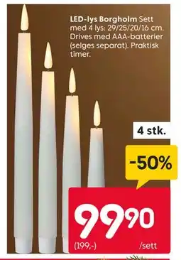 Rusta LED-lys Borgholm, NOK 99.9 tilbud