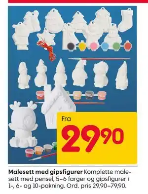 Rusta Malesett med gipsfigurer tilbud