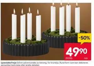 Rusta Lysestake Freja, NOK 49.9 tilbud
