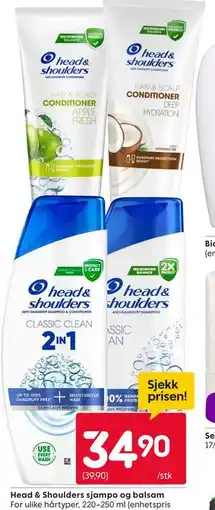 Rusta Head & Shoulders sjampo og balsam, NOK 34.9 tilbud