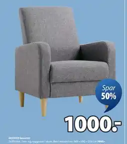 JYSK GEDVED lenestol, NOK 1000 tilbud