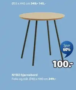 JYSK NYBO hjørnebord tilbud